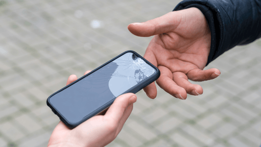 Handing broken phone to phone repair shop