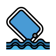 Water & Liquid Damage to a phone or other electronic device from things such as dropping it in water