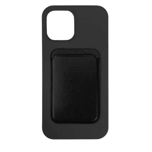 Cleanskin Black Silicon Case with Magnetic Card Holder For Apple iPhone 13 Pro Max (6.7") -
