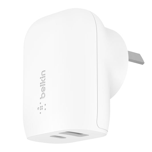Belkin Dual USB-C 37W Wall Charger for Apple iPhone iPad Samsung Galaxy and more with buy now pay later available Afterpay Zip Humm and more Australia wide