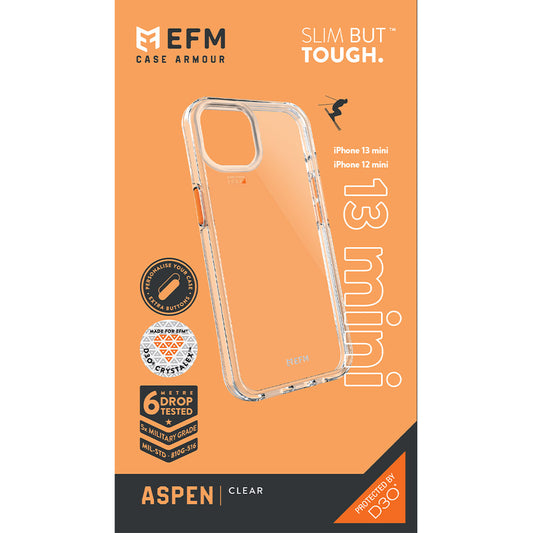 EFM Aspen Clear Phone Case Armour For Apple iPhone 13 mini (5.4") with Afterpay Zip Humm and more available
