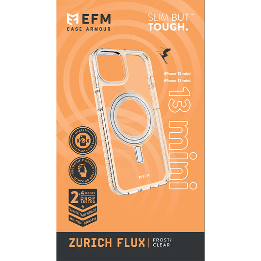 EFM Zurich Flux Case Armour Compatible with MagSafe - For iPhone 13 mini (5.4") - Frost Clear - Kixup Repairs