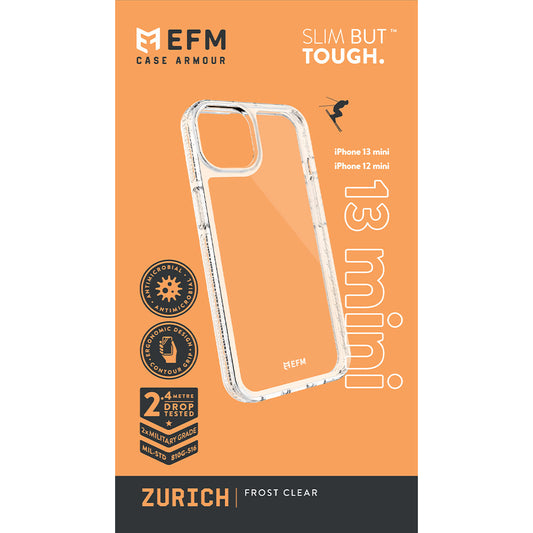 EFM Zurich  Case Armour - For iPhone 13 mini (5.4") - Frost Clear - Kixup Repairs