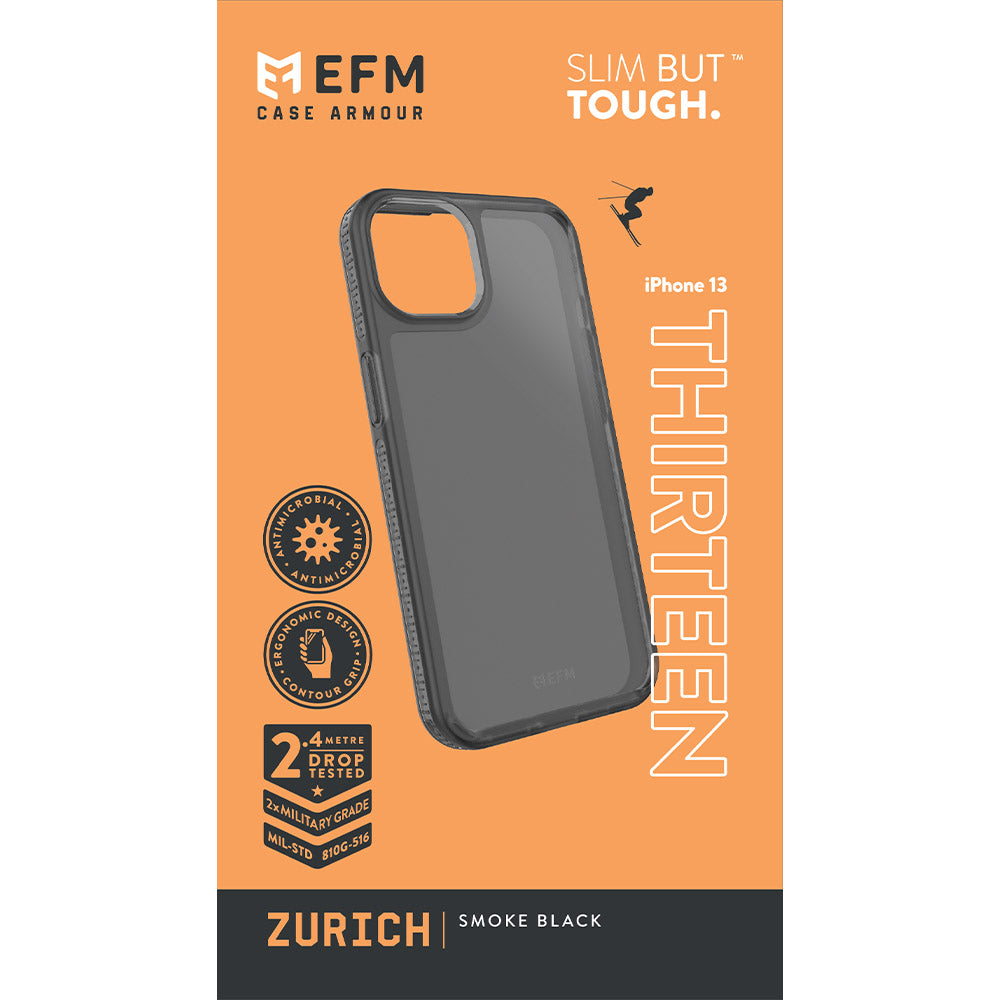 EFM Zurich  Case Armour - For iPhone 13 Pro (6.1" Pro) - Smoke Black - Kixup Repairs