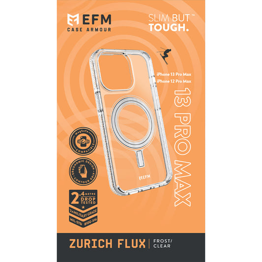 EFM Zurich Flux Case Armour Compatible with MagSafe - For iPhone 13 Pro Max (6.7") - Frost Clear - Kixup Repairs