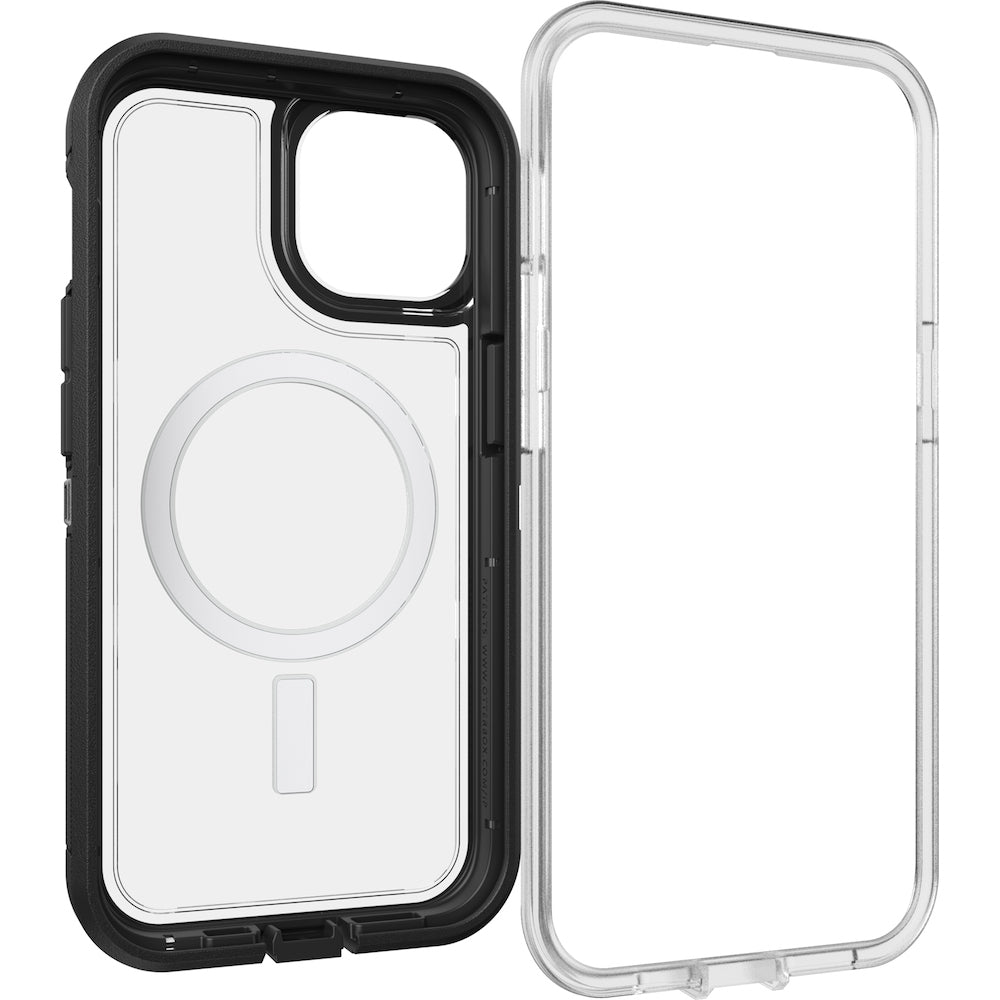 Otterbox Defender XT Clear MagSafe Case - For iPhone 13 (6.1")/iPhone 14 (6.1") - Black Crystal - Kixup Repairs
