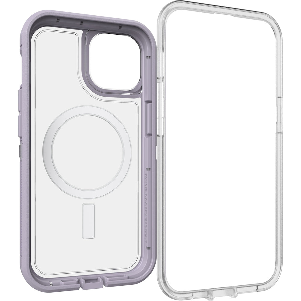 Otterbox Defender XT Clear MagSafe Case - For iPhone 13 (6.1")/iPhone 14 (6.1") - Lavender Sky - Kixup Repairs