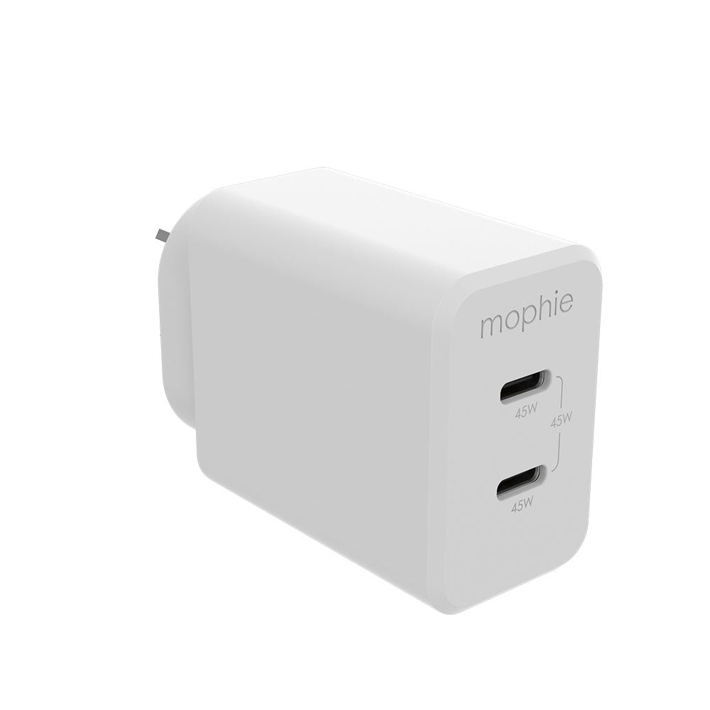 Mophie GaN Power Adaptor USBC PD Dual 45W