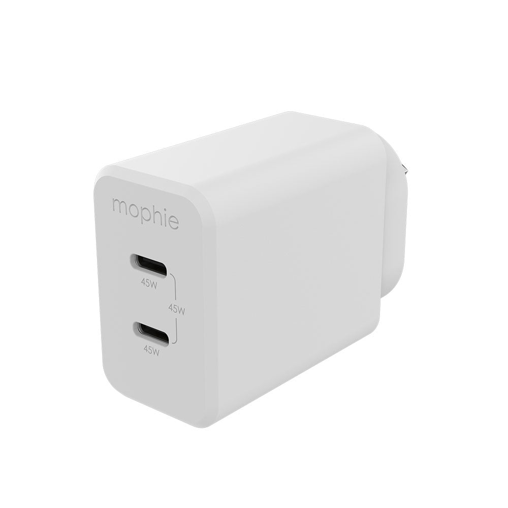 Mophie GaN Power Adaptor USBC PD Dual 45W