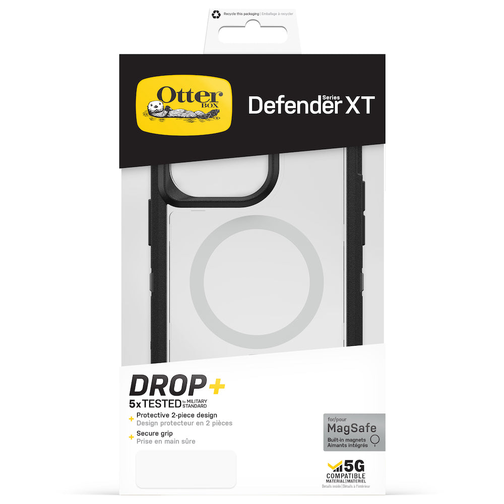 Otterbox Defender XT Clear MagSafe Case - For iPhone 14 Pro Max (6.7") - Black Crystal - Kixup Repairs